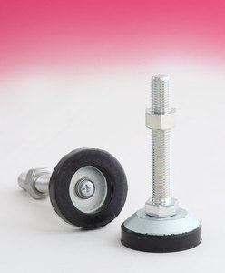 Perno de Nivelación Serie HARMONIE HCR (Caucho de Cloropreno Pesado) con Acabado de Cromato Trivalente, Rosca Métrica, Grado Estándar - Product Image 1