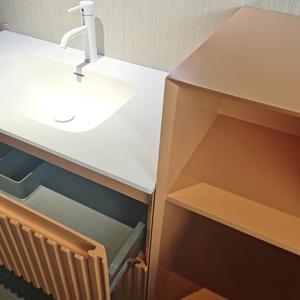 Led 거울을 가진 상업적인 현대 내각 목욕탕 허영 - Product Image 4