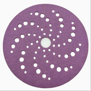 Пленочный песочный диск 5 "фиолетовая круглая абразивная наждачная бумага 180 Пескоструйный водонепроницаемый керамический 150 мм крючок и петля шлифовальный диск для автомобилей - Product Image 4