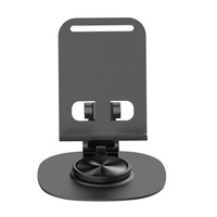 Soporte de Teléfono Plegable, Impermeable, de Acero al Carbono y ABS, con Rotación de 360°, Ángulo y Altura Ajustables, Flexible y Portátil para Escritorio