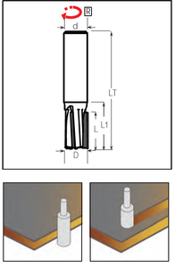 Pointes brasées DP Fraises droites Angle de partage alternatif recommandé pour le dimensionnement et le rainurage avec tranchant droit - Product Image 3