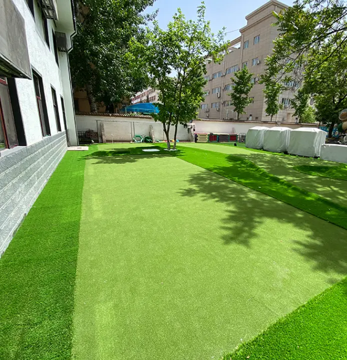 QINGZHOU S003 16mm pitch kriket rumput buatan lapangan tenis rumput palsu rumput olahraga rumput buatan luar ruangan lantai