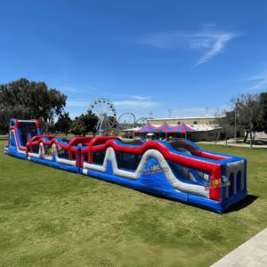 Parcours d'obstacles gonflable directement de l'usine, piste de défi gonflable personnalisée, parcours d'aventure gonflable pour la location d'événements en plein air - Product Image 3