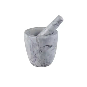 Prensa de <span class=keywords><strong>Ajo</strong></span> de Mármol y Granito 100% Natural, Utensilios de Cocina con Diseño Elegante Inspirado en la Naturaleza, Juego de Mortero y Pilón para Cocina Casera - Product Image 3