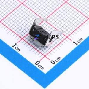 TS02-CBW0FH5.0 Tactile Switch Through hole-4P,7.4x4.3mm Switch Single Pole Single Throw Rectangle Button 2.5N Through Hole - Product Image 2