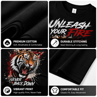 T-shirt personnalisé Anime DTF unisexe, t-shirt graphique en coton et polyester, imprimé, streetwear, surdimensionné, décontracté, tendance
