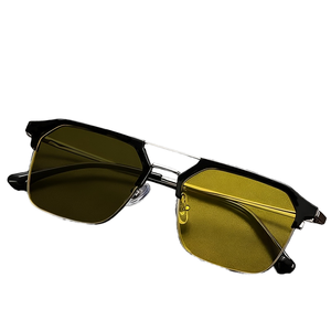 <span class=keywords><strong>Gafas</strong></span> <span class=keywords><strong>de</strong></span> Miopía Clásicas <span class=keywords><strong>Retro</strong></span> <span class=keywords><strong>de</strong></span> Media Montura para Hombre con Lentes <span class=keywords><strong>de</strong></span> Visión Nocturna que Cambian <span class=keywords><strong>de</strong></span> Color y Protección Sólida Anti-Luz Azul - Product Image 4