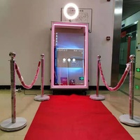 Stand de photo portable en vogue pour selfie, boîtier à cadre led, miroir magique, pour selfie, machine, kiosque