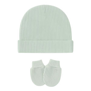 Chapeaux pour nouveau-nés avec mitaines anti-griffures pour prématurés unisexes, chapeaux d'hôpital pour garçons et filles <span class=keywords><strong>de</strong></span> 0 à 6 mois - Product Image 3