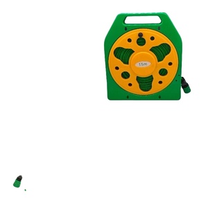 خرطوم حديقة مسطح بكرة أنبوب 50 قدم مجموعة خرطوم مياه خارجي بخاخ - Product Image 3