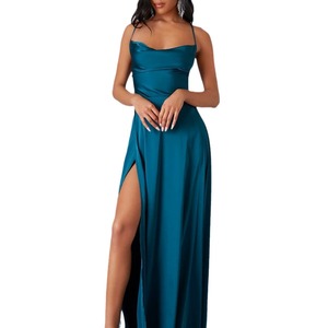 Nuovo Abito Lungo Sexy con Schiena Scoperta 2026 da Donna, <span class=keywords><strong>Vestito</strong></span> da Sera Formale Elegante a Vita Alta con Spacco e Vestibilità Slim - Product Image 4