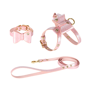Guinzaglio per Animali in Pelle con Strass Rosa Morbido e Confortevole per Cani e Gatti Elegante per Passeggiate e Corse - Product Image 5