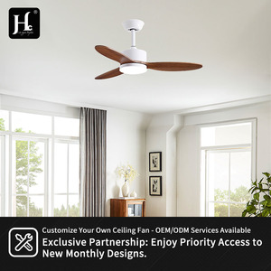 Lámpara de Techo con Ventilador de Madera Maciza Nórdica con Luz LED, Control Remoto, Altura Ajustable, Alimentación de CC para Restaurante, Dormitorio, Sala de Estar - Product Image 6