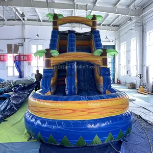 Factory Direct Supply Commercial PVC Giant Adult Size Inflatable Water Slide With Pool For Adult And Kids