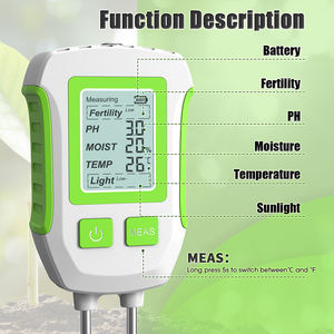 Fabrika toptan yeni <span class=keywords><strong>5</strong></span> 1Soil Ph ölçer dijital toprak PH test cihazı monitör doğurganlık besin analiz çift iğne toprak test cihazı - Product Image 6