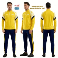 Ensemble d'entraînement chaud et ample pour hommes, survêtement de course, de jogging et d'échauffement personnalisé, sans marque, avec fermeture éclair, de haute qualité