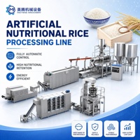 Ligne de traitement de riz nutritionnel artificiel entièrement automatique, mélangeur, faible coût d'exploitation, haute efficacité, acier inoxydable de qualité alimentaire