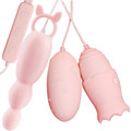 USB Tongue-Licking Triple Vibrating Egg Variable Frequency Vibrating Egg Female Masturbator