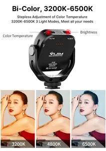 ไฟวิดีโอ LED แบบหมุนได้<span class=keywords><strong>360</strong></span> VL66 <span class=keywords><strong>ulanzi</strong></span> รองเท้าเย็น2000mAh แบตเตอรี่3200K-6500K สำหรับถ่ายภาพในตัวกล้อง - Product Image 6