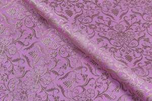 Tela de Brocado de Poliéster Ecológica y Ligera con Diseño Floral Abstracto y Acabado Brillante para Bolsos de Diseño para Niñas - Product Image 3