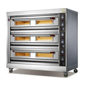Allarme Timer 380 volt 3 piani 6 vassoi professione commerciale forno elettrico da forno per la cottura del pane