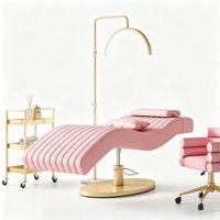 Lit de spa de luxe en forme de S, lit de soin du visage, lit électrique pour salon de beauté, lit pour soins des cils, lit cosmétique pour salon