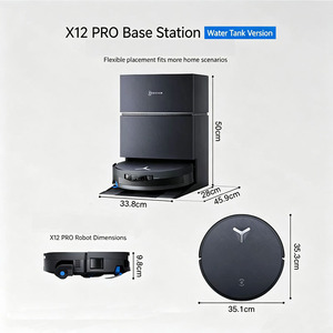 Robot laveur ECOVACS X12pro, système de nettoyage intégré pour balayer, aspirer, sécher et nettoyer à la vapeur - Product Image 4