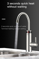 Robinet de chauffe-eau électrique sans réservoir de 3000W pour la cuisine Système d'eau chaude instantanée 3S Utilisation de la douche pour l'application de camping-car