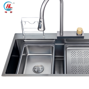 <strong>Stepped</strong> <strong>Kitchen</strong> Sink Multi-function Large Single Bowl <strong>Kitchen</strong> Sink With Cup Washer - Product Image 4