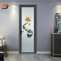 Fenêtres en aluminium étanches à fort impact et portes Porte à battant Porte de chambre à double vitrage pour la maison