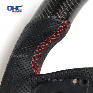 Volante in Vera Fibra di Carbonio Disponibile negli USA per <span class=keywords><strong>Honda</strong></span> Civic 10a Gen Fk8 Type R 2016-2021 con Impugnatura in Pelle Traforata - Product Image 2