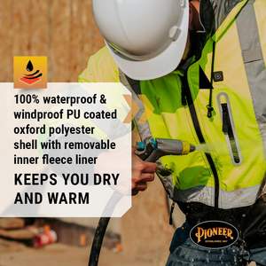 Chaqueta de invierno impermeable de alta visibilidad para hombre, ropa de trabajo de seguridad reflectante para uniformes de Guardias de invierno - Product Image 2