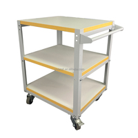 Chariot élévateur électrique motorisé ESD |   Chariot de transport moderne en métal antistatique réglable en hauteur pour ligne SMT et manutention de cartes de circuits imprimés