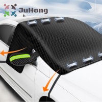 Pare-soleil de pare-brise avant de voiture en tissu Oxford avec pochette magnétique pare-neige bloc thermique pare-soleil hiver et été double usage