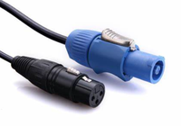 Cable híbrido DMX/XLR de 3 pines a cable de extensión de cable de alimentación combinado Powercon para iluminación de escenario