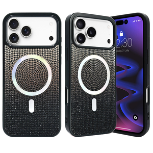 Fundas de Lujo para Teléfono Móvil de TPU+PC 17ProMax, Antigolpes, con Anillo Magnético Brillante, Diseño de Diamantes, para iPhone 15 Pro Max - Product Image 1