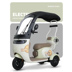 Nuevo Triciclo Eléctrico, Scooter Abierto, Vehículo Familiar para Recoger y Dejar Niños, Ocio, Personas Mayores, con Toldo, Bicicleta con Batería - Product Image 4