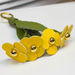 Yellow Pu Leather Stylish Purse New Arrival Flower <b>Bag</b> <b>Charm</b> for Women Girls - Product Image 2