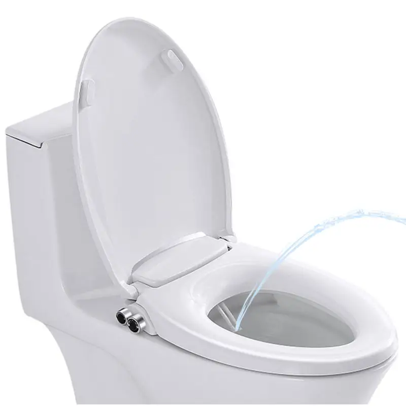 Großhandel länglicher Toiletten sitz mit Bidet, kunden spezifischer Toiletten sitz mit heißem und kaltem Bidet, Toiletten sitz bezug nach der Geburt