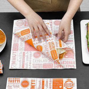 Food Grade Greaseproof Baking <b>Paper</b> Custom Printed Deli Silicone Coated Parchment <b>Paper</b> for Burger Sandwich Pastry Food <b>Wrapping</b> - Product Image 3