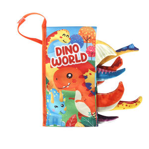 Libro de Tela con Espejo de Cola de Bebé, Juguetes Educativos Tridimensionales, Animales de Peluche Suaves, Educación Temprana, Dinosaurio Transfronterizo - Product Image 6