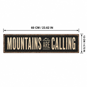 Pancarte Métallique Vintage Montagnes Rétro pour <span class=keywords><strong>Randonnée</strong></span> en Plein Air, Décoration Rustique pour Cabane, Camping-car, Garage, Affiche Métallique Style Ancien - Product Image 4