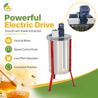 Extracteur de miel électrique à 3 cadres à vitesse réglable en acier inoxydable 201 avec robinet de miel
