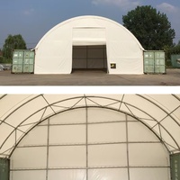 Carpa de Almacenamiento Resistente de PVC de 20x40 pies con Estructura de Acero HDG de Arco Único para Contenedores, Almacenes y Sitios Portuarios, Certificación CE