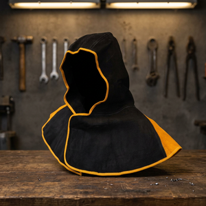 Casco de Soldadura JNA GROUP Negro de Media Cara con Ajuste Manual de la Tonalidad, Aislamiento Térmico y Ribete Amarillo para Mantenimiento - Product Image 3