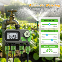 Temporizador de Riego Automático para Jardín, 4 Salidas, Controlador de Riego Programable para Granja, Invernadero y Jardín