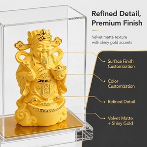 Statuette di Divinità Sacrali Moderne e Tradizionali in Oro Puro Sabbiato, Realizzate su Misura, in Metallo con Finitura Vellutata di Alta Qualità - Product Image 4