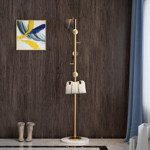 Porte-manteau en fer Simple de style nordique, étagère verticale pour chambre à coucher, châssis en marbre, porte-manteau - Product Image 4