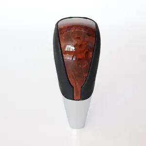 Car Gear Shift Knob Leather Universal Wooden Automatic Gear Shift Knob For All Cars