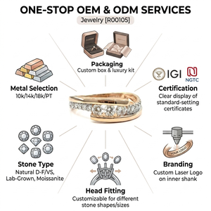 Anillo de Oro Rosa de 18K con Diamantes, Diseño Bypass, para Minoristas Globales de Joyería, Fabricación Personalizada OEM - Product Image 5